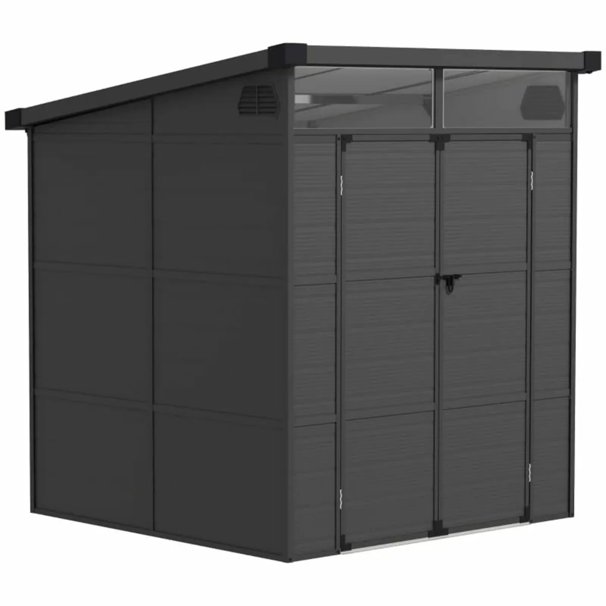 6 x 6ft Outdoor Storage Shed, Plastic Garden Shed - Image 1
