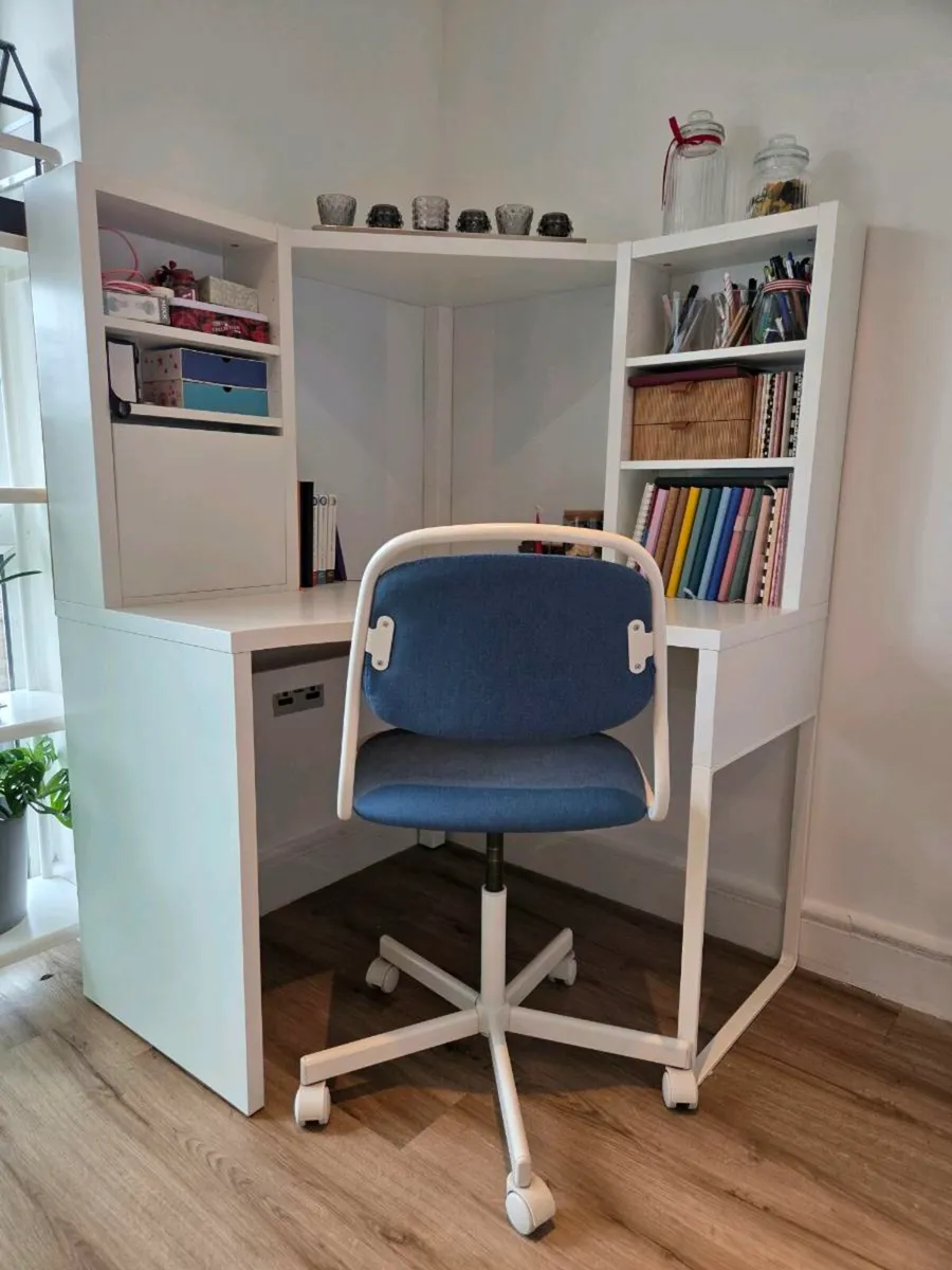 Ikea Micke Corner Desk and Chair - Image 1