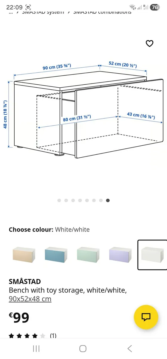 Free IKEA SMASTAD Bench/Chest with Toy Storage box - Image 2