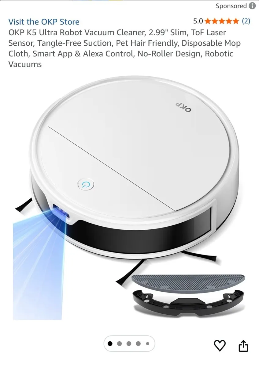 Brand New OKP K5u Robot Vacuum & Mop - Image 1