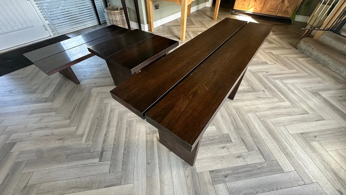 Solid Mahogany Coffee, Console & Side Table Set - Image 2