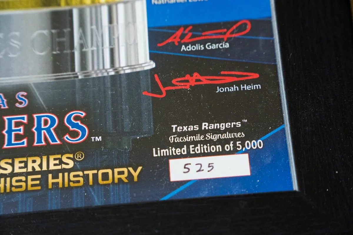 2023 World Series Print - Signed by Max Scherzer - Image 2