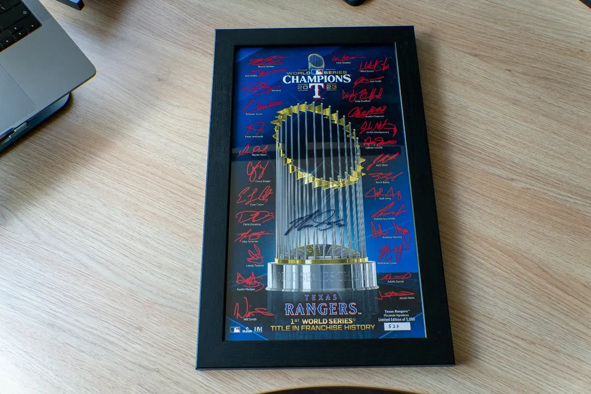 2023 World Series Print - Signed by Max Scherzer - Image 1