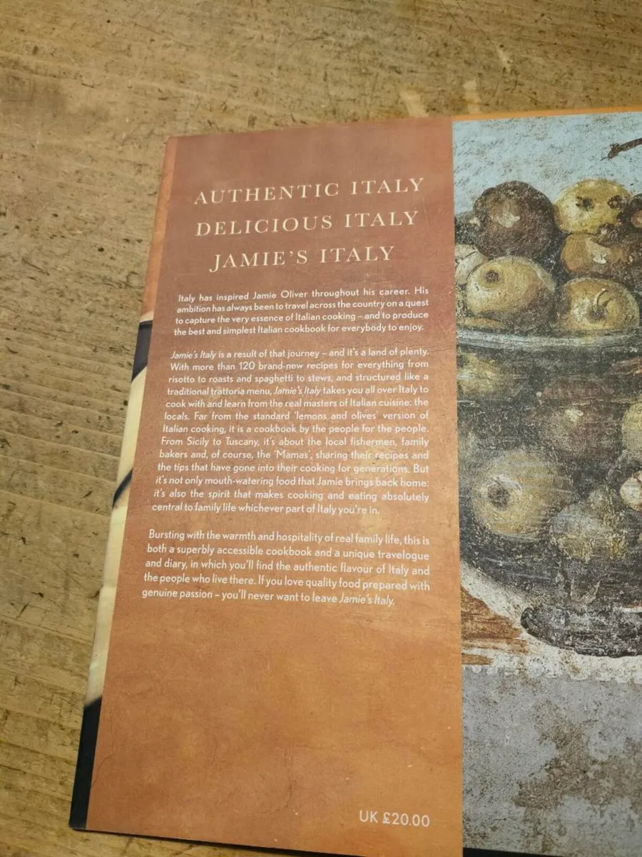 Jamie Oliver Jamie's Italy cookbook, new, dustcove - Image 2