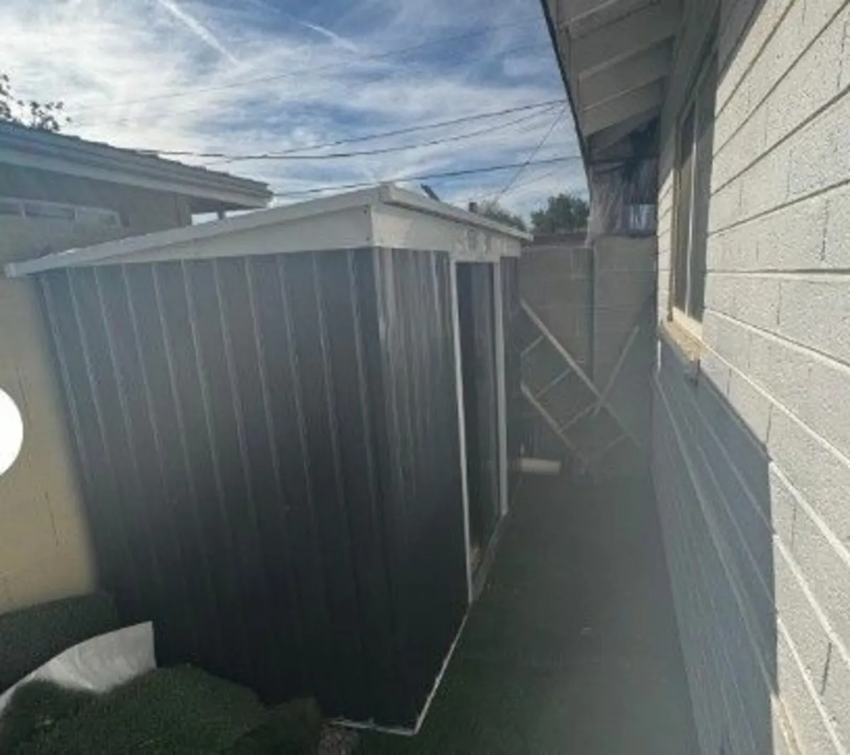 9ft x 4ft Metal Garden Storage Shed Tool House wit - Image 2