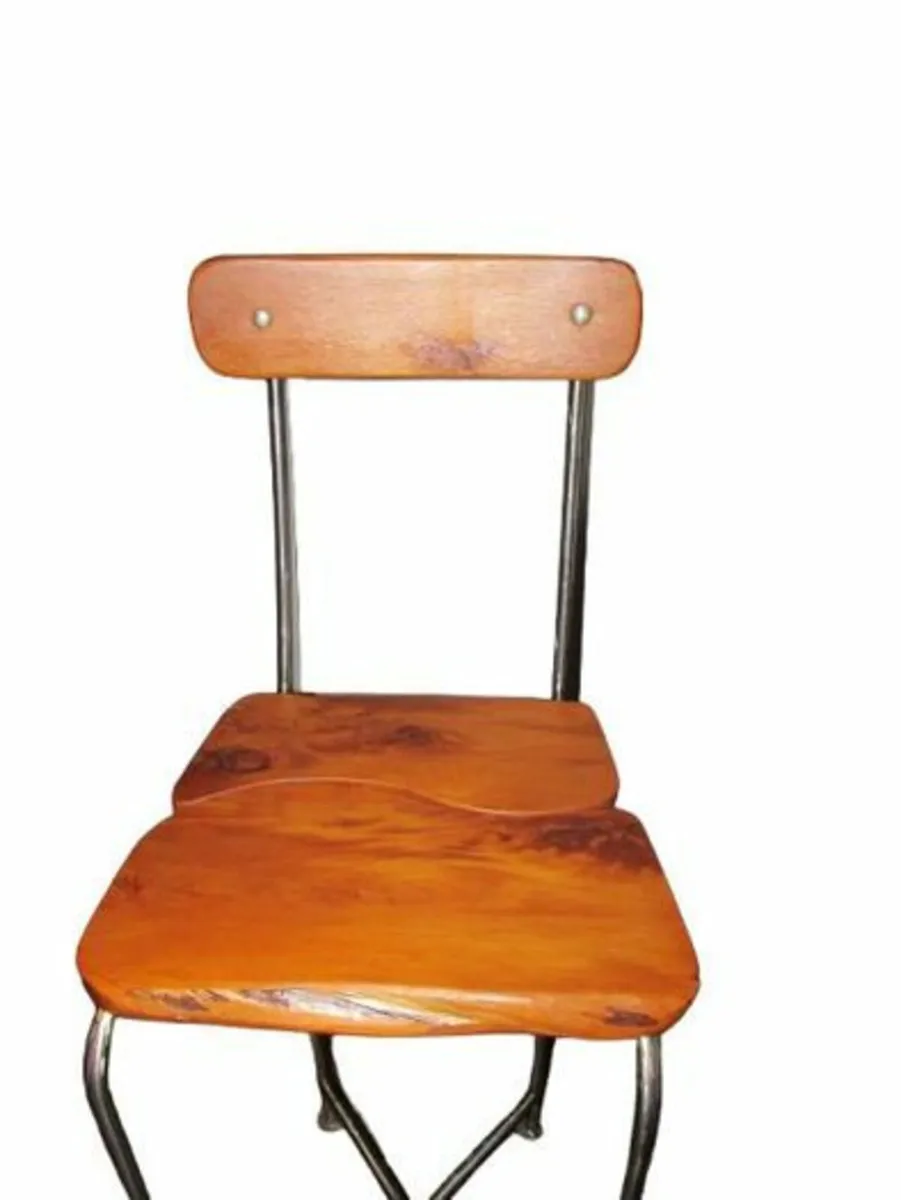 4x Vintage Kitchen Counter Stools - Image 1