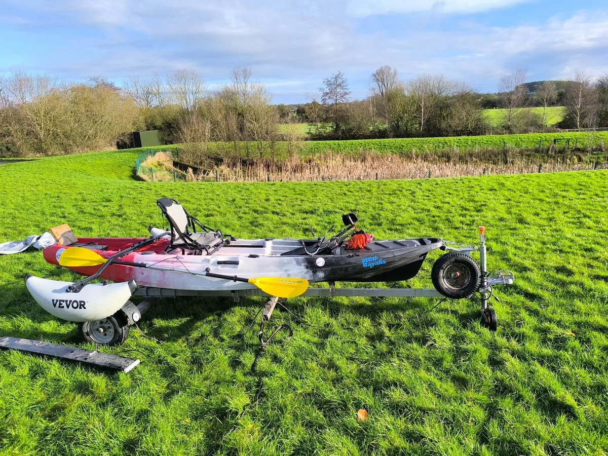 Fishing Kayak with Trailer - Image 1