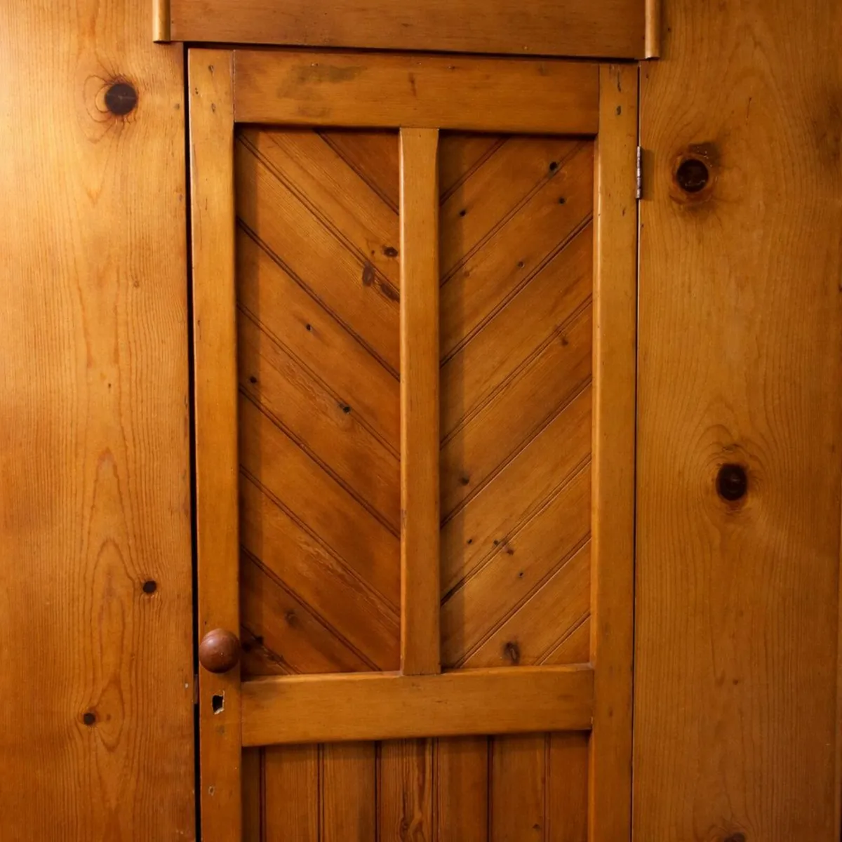 Large Solid Wood Cupboard Antique Storage Cabinet - Image 2