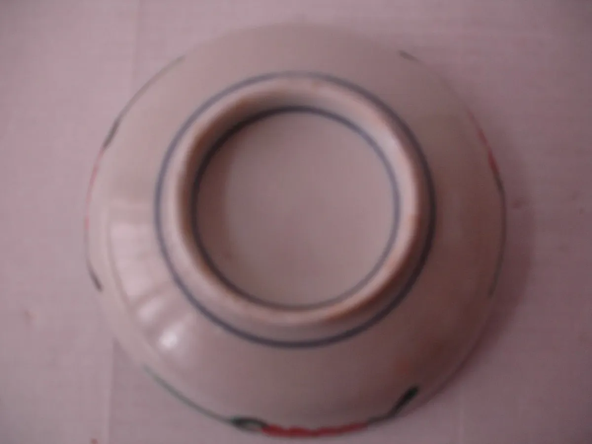 Japanese  Imari Porcelain Low Bowl  Floral  Deco - Image 3