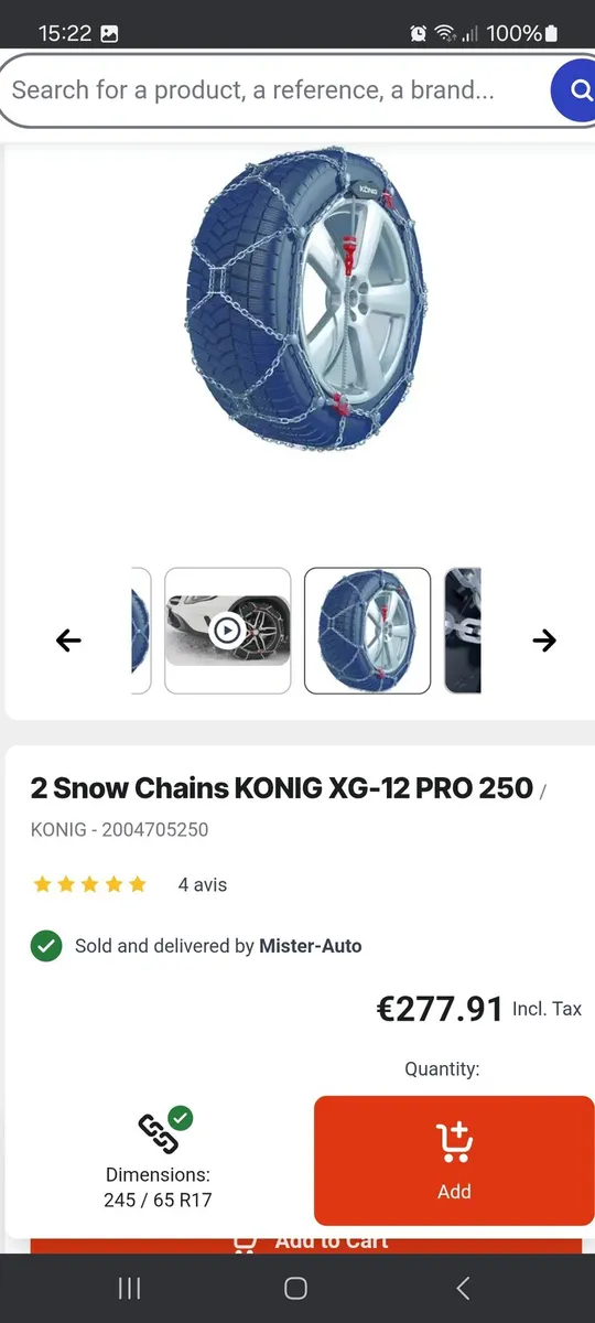 Snow ice chains tyre chain - Image 2