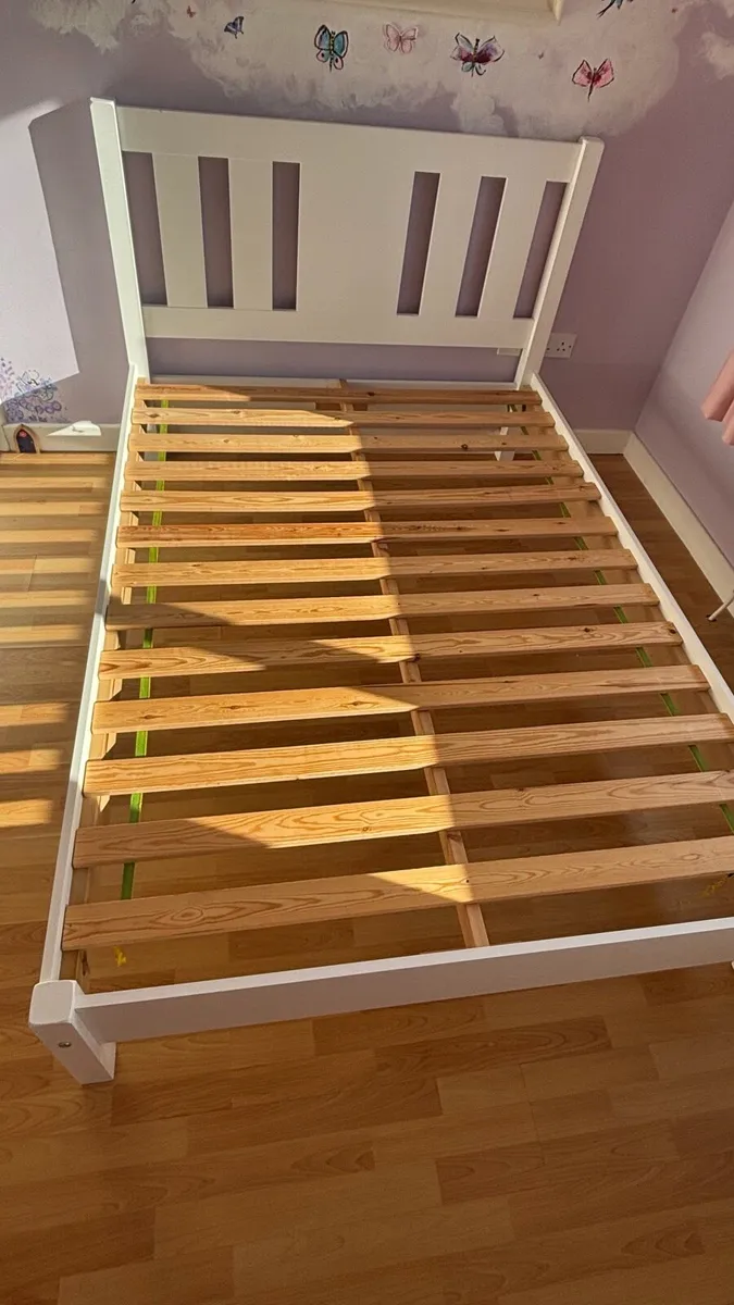 Large Double bed frame- white - Image 2