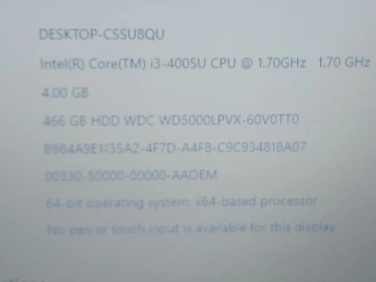 HP 350 G1, 15.6 inch Laptop, 4GB Ram, 500GB HDD - Image 4