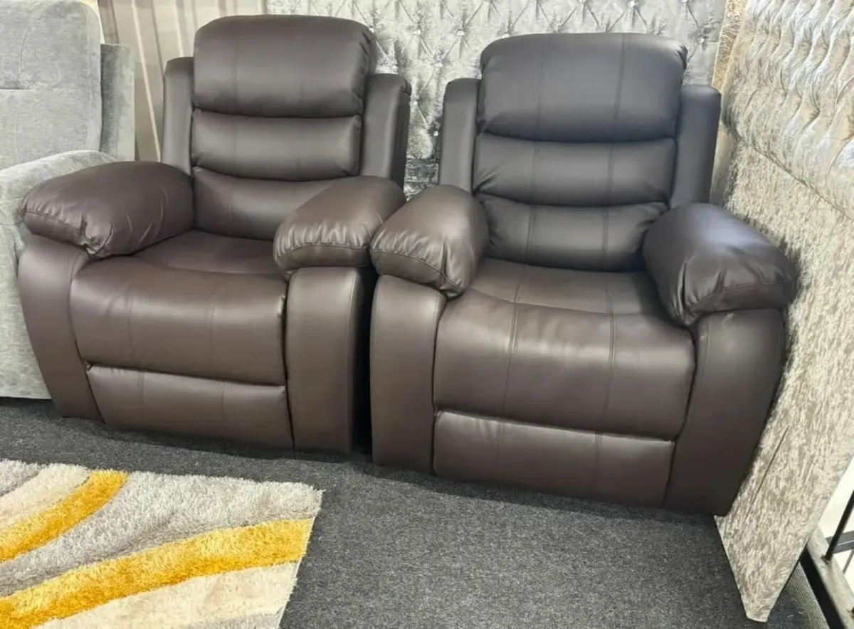 Brown Armchair Leather Recliner