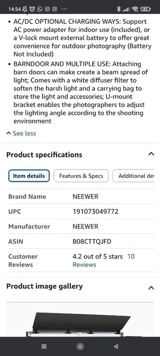 Neewer Professional 1904 LED Video Light with Intelligent Control System - Image 3