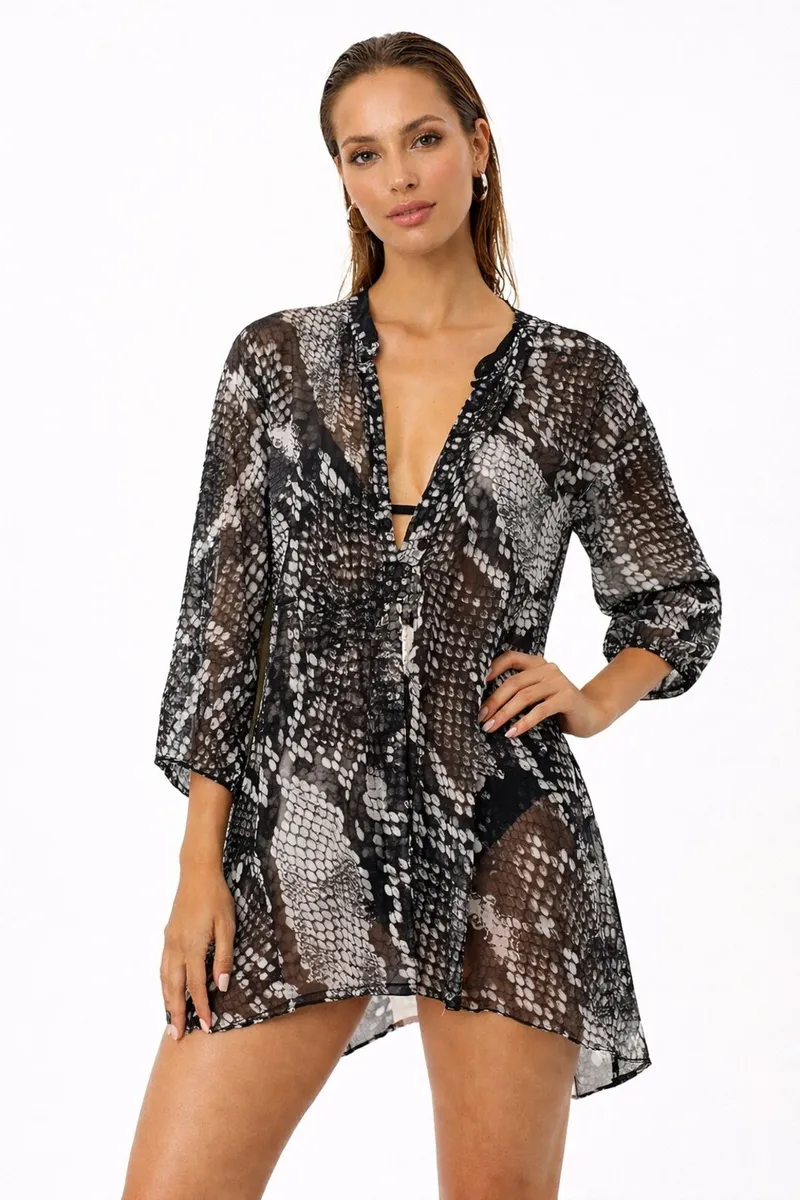 Ladies M&S Embellished Top / beach wear: Size 8 - Image 1