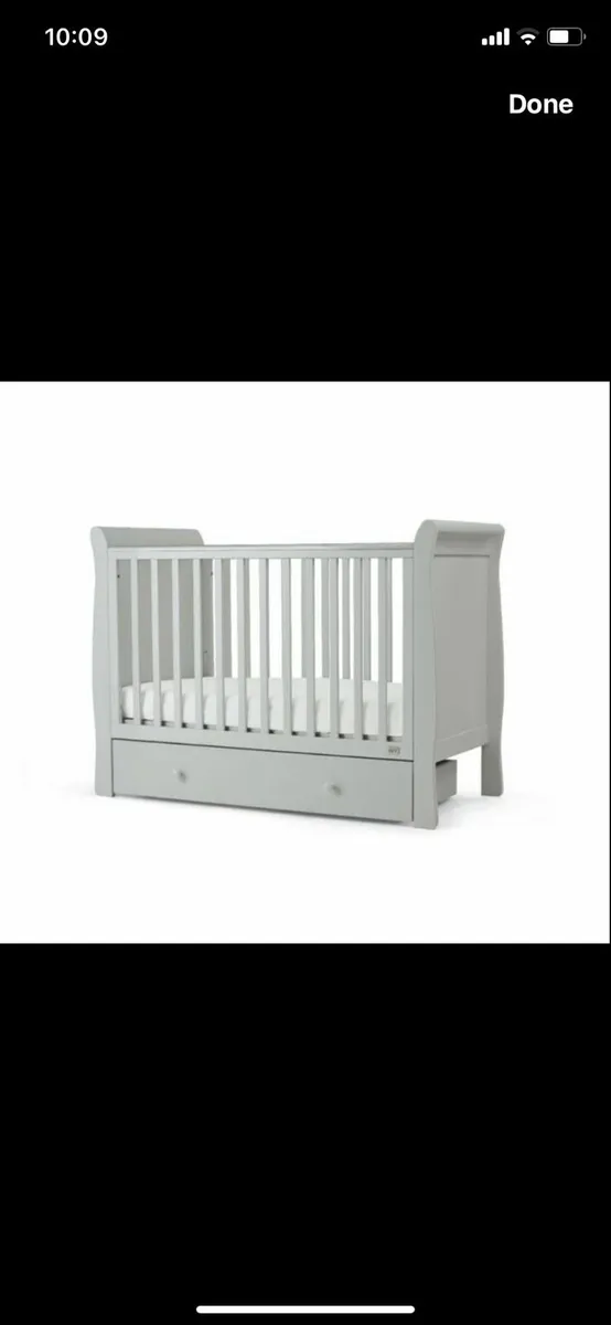 Mamas and Papas Mia sleigh cot bed and
Large under - Image 2