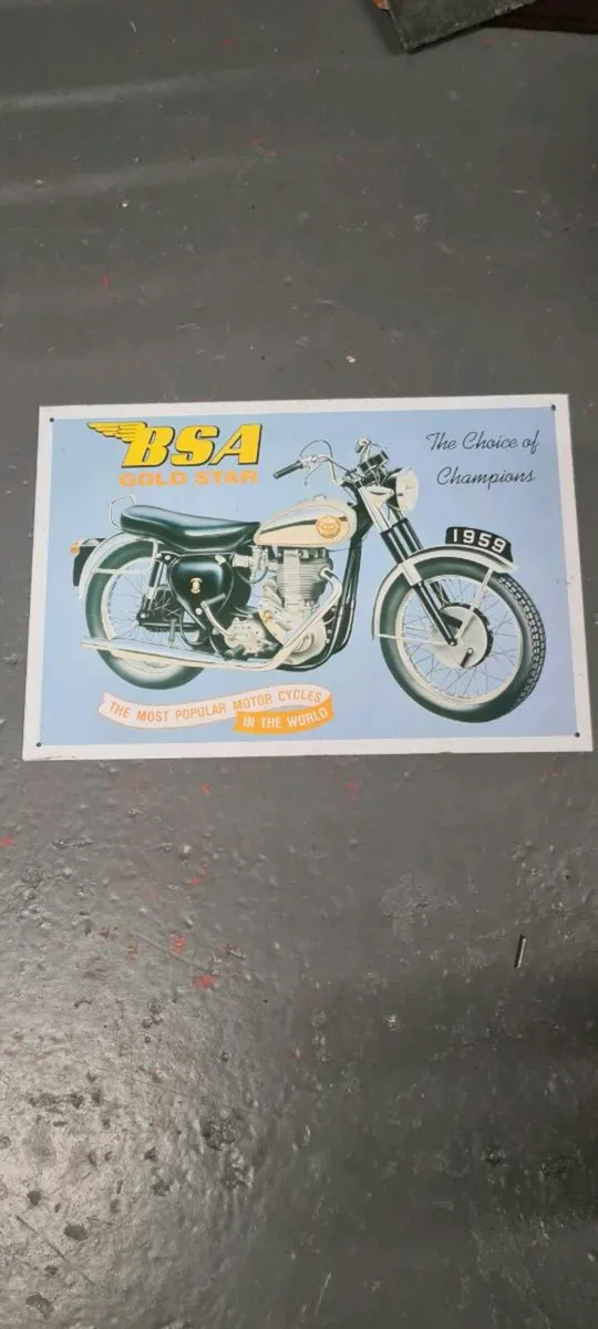 Motorcycle tin signs - Image 2