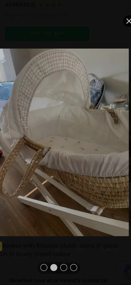 Moses basket and stand - Image 1