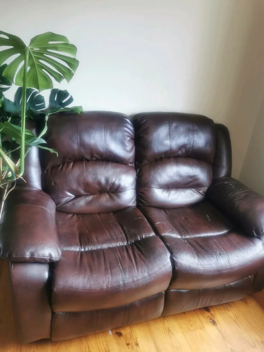 Free. 2 seater recliner sofa. FREE - Image 1