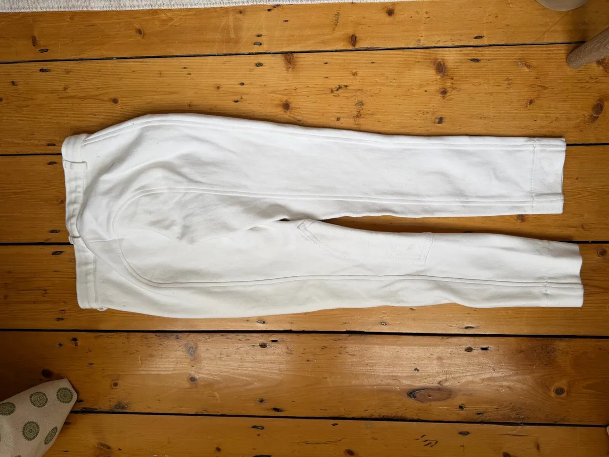 2 pairs of white kids jodhpurs - Image 2