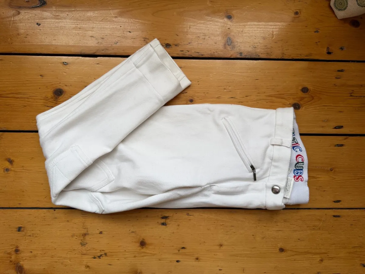 2 pairs of white kids jodhpurs - Image 3