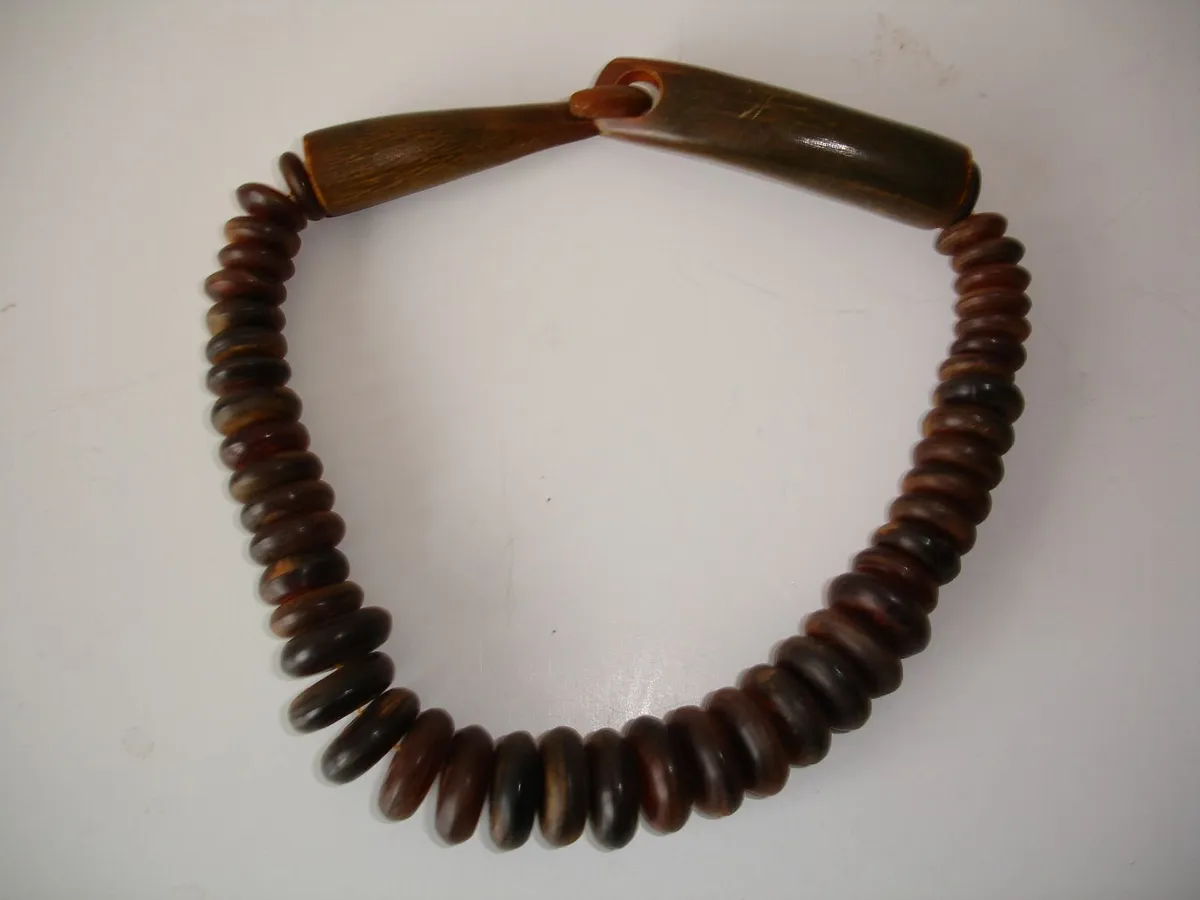 African/Asian Cattle Horn Beads Necklace - Image 1