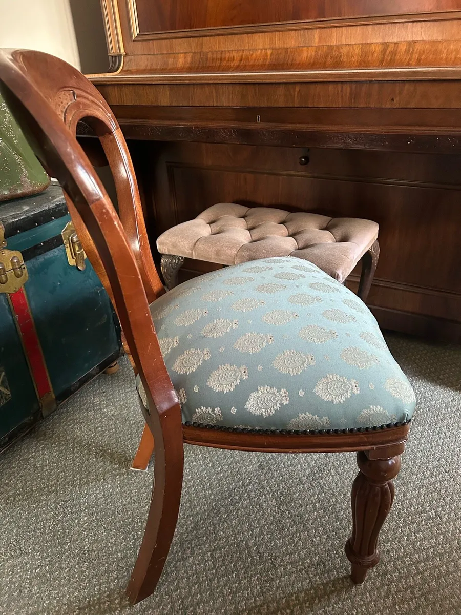 Antique balloon back chairs - Image 2