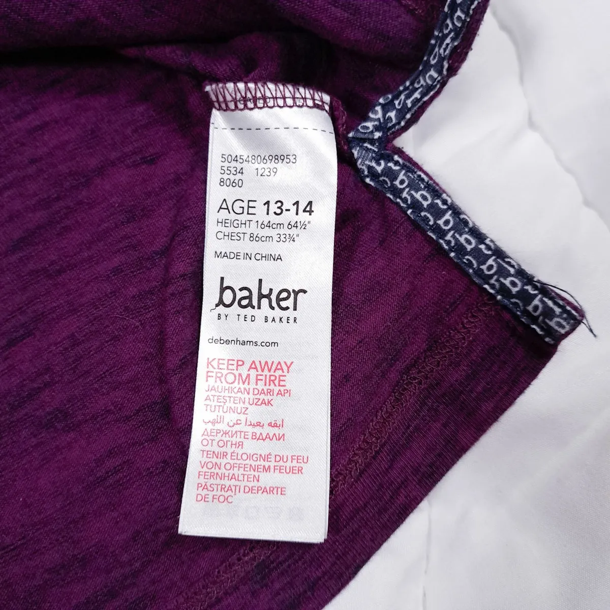 Ted Baker Purple Marl Polo Shirt Top 6UK/34EU - Image 3