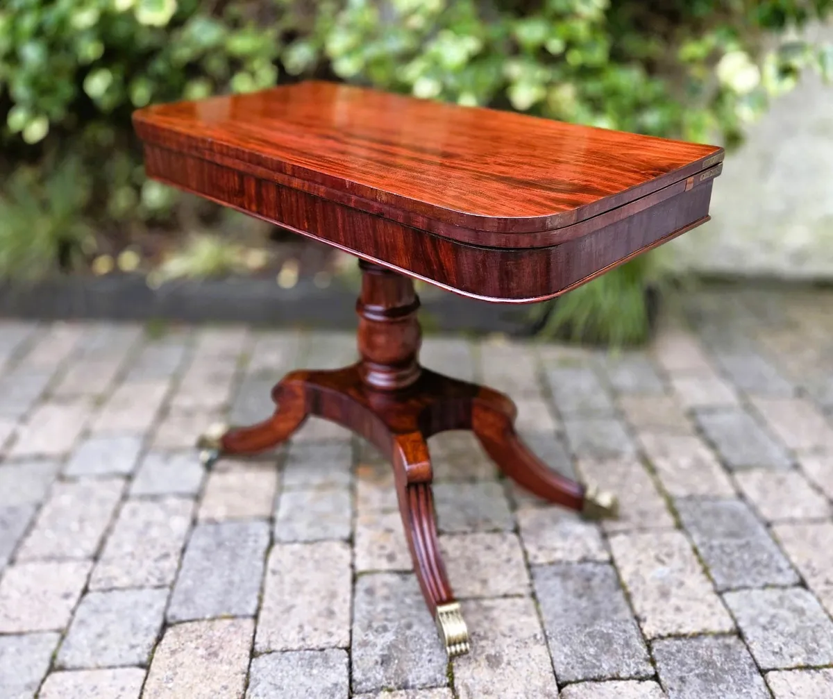 Georgian Fold Over Tea Table- Circa 1830 - Image 2