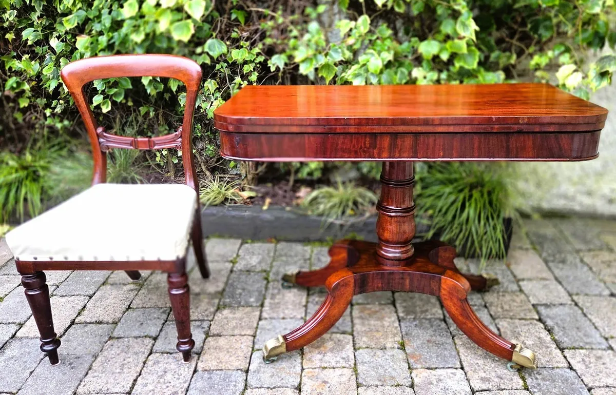 Georgian Fold Over Tea Table- Circa 1830 - Image 4