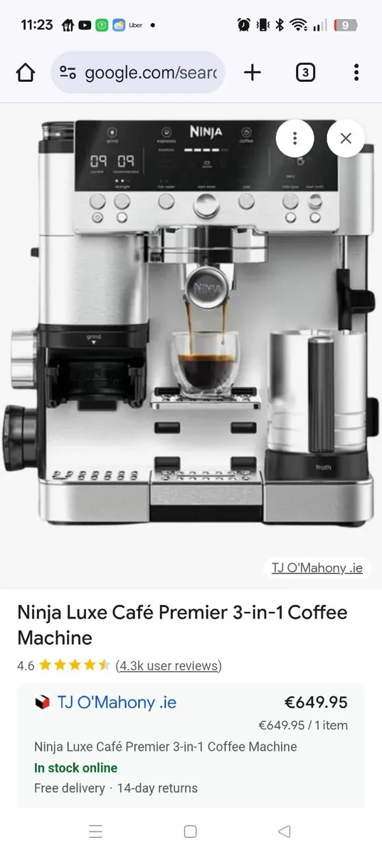 Ninja coffee machine - Image 1