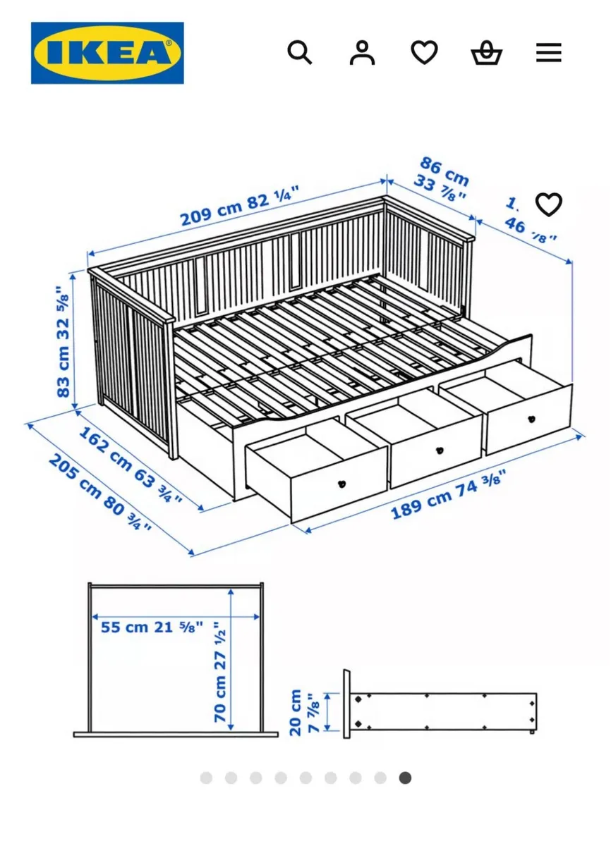IKEA HEMNES Day Bed + 2 Mattresses – €250 – Excell - Image 3