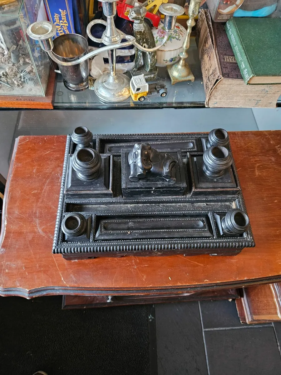 Vintage Antique Ebony Writing Box - Image 3