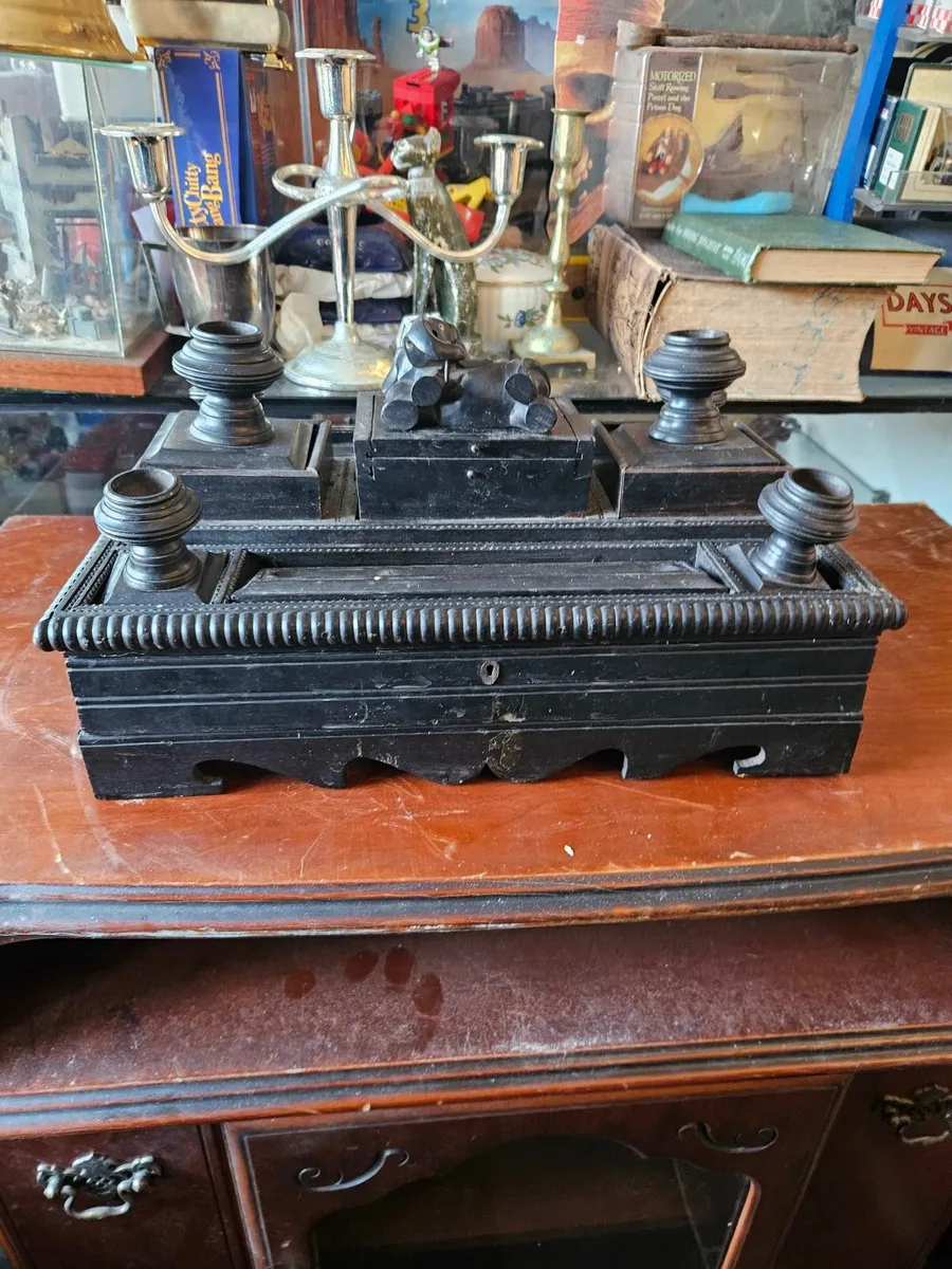 Vintage Antique Ebony Writing Box - Image 2