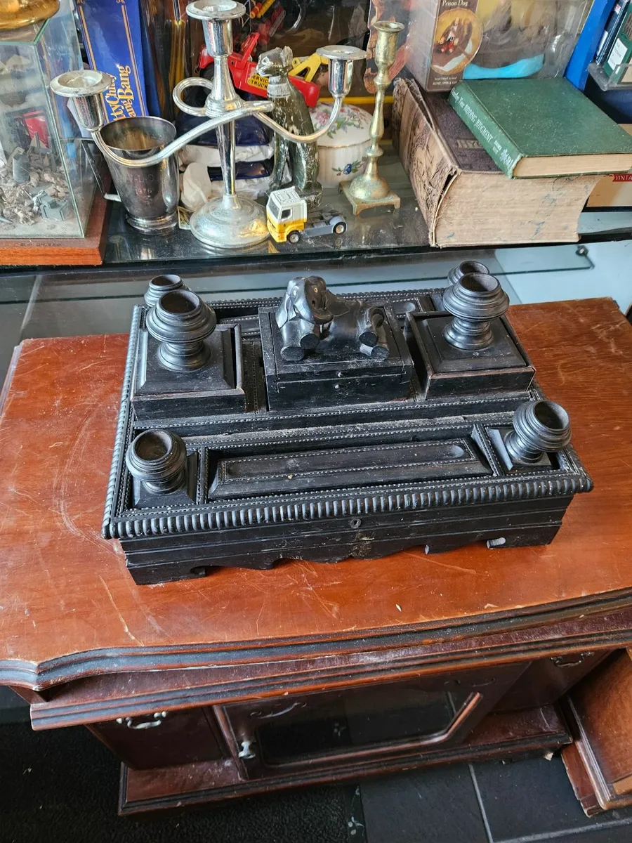 Vintage Antique Ebony Writing Box - Image 1