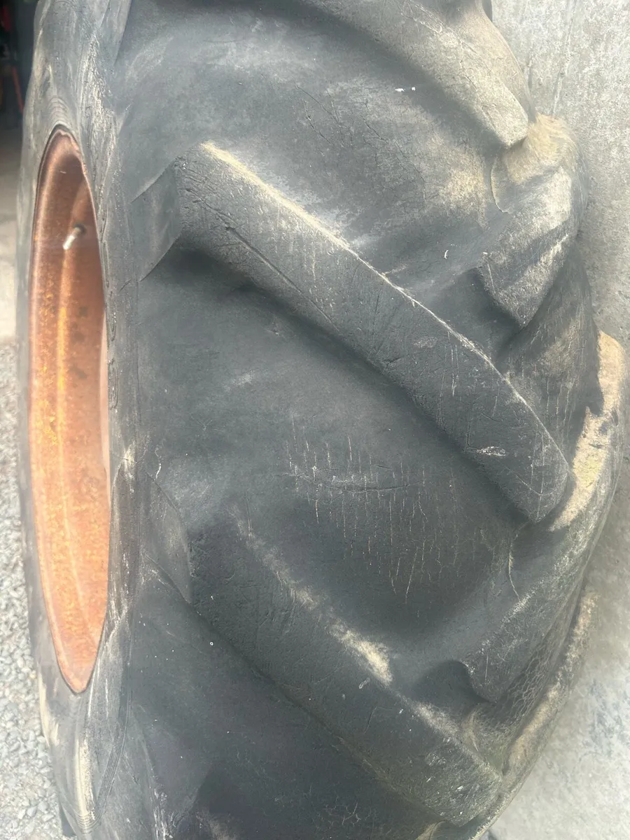 Two Tractor Tyres and tubes 16.8.28 - Image 4