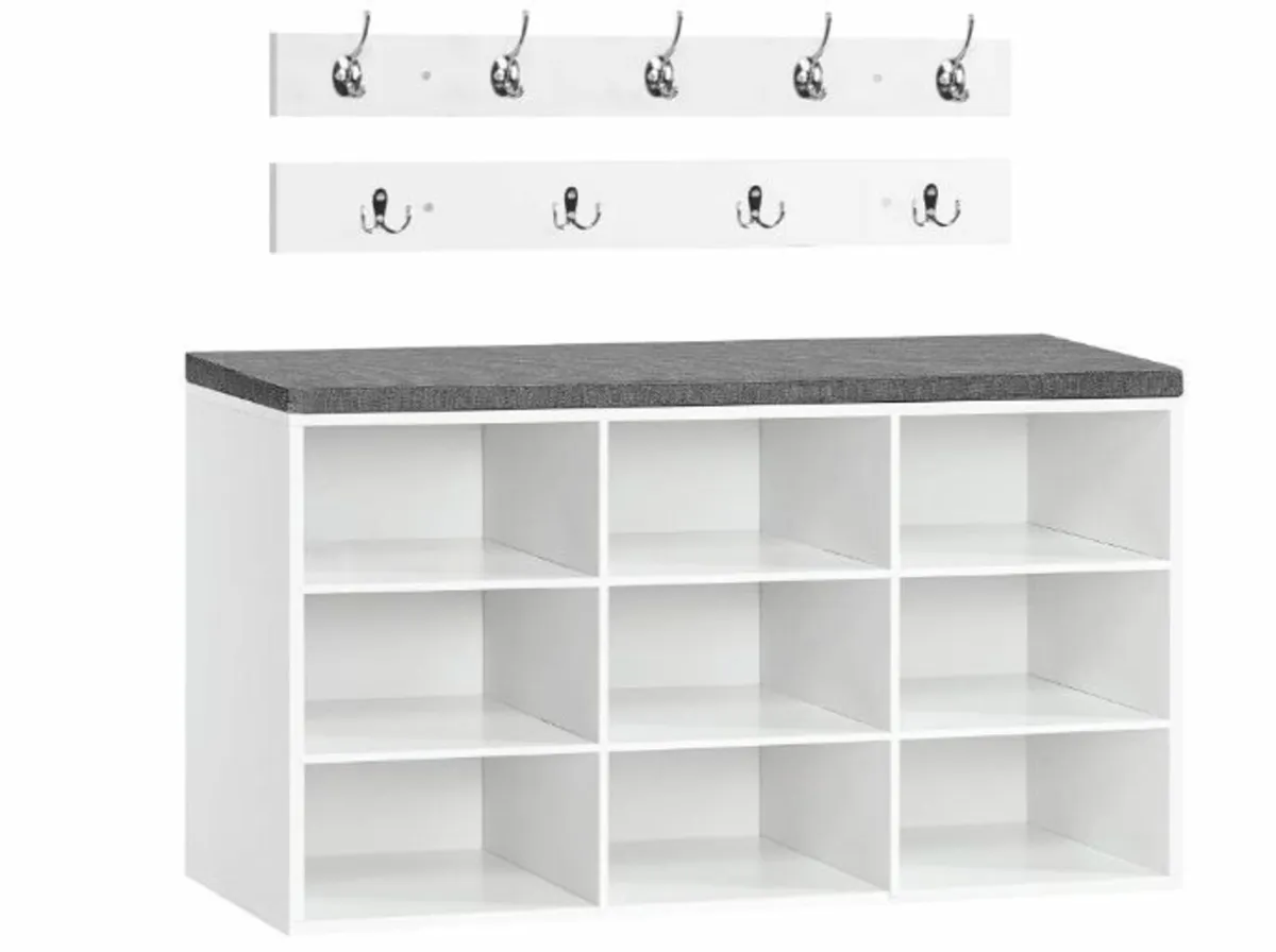 Wardrobe Shoe Rack Set, Shoe Bench - Image 1
