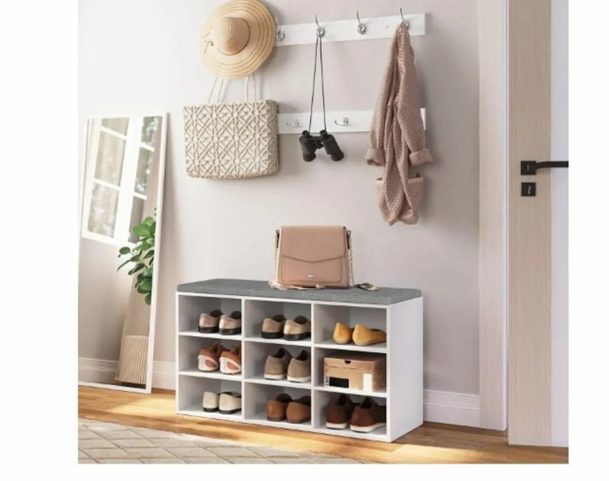 Wardrobe Shoe Rack Set, Shoe Bench - Image 2