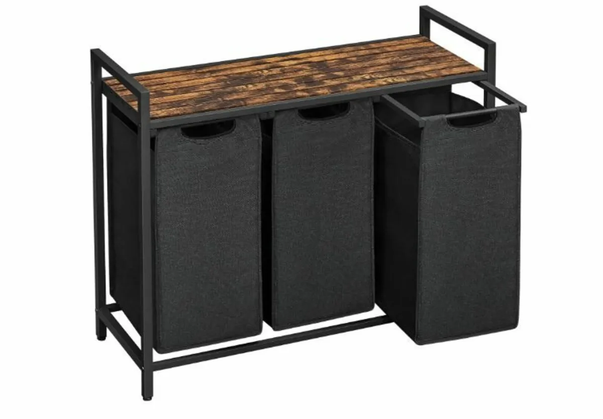 Laundry Basket, 3 Compartments - Image 1