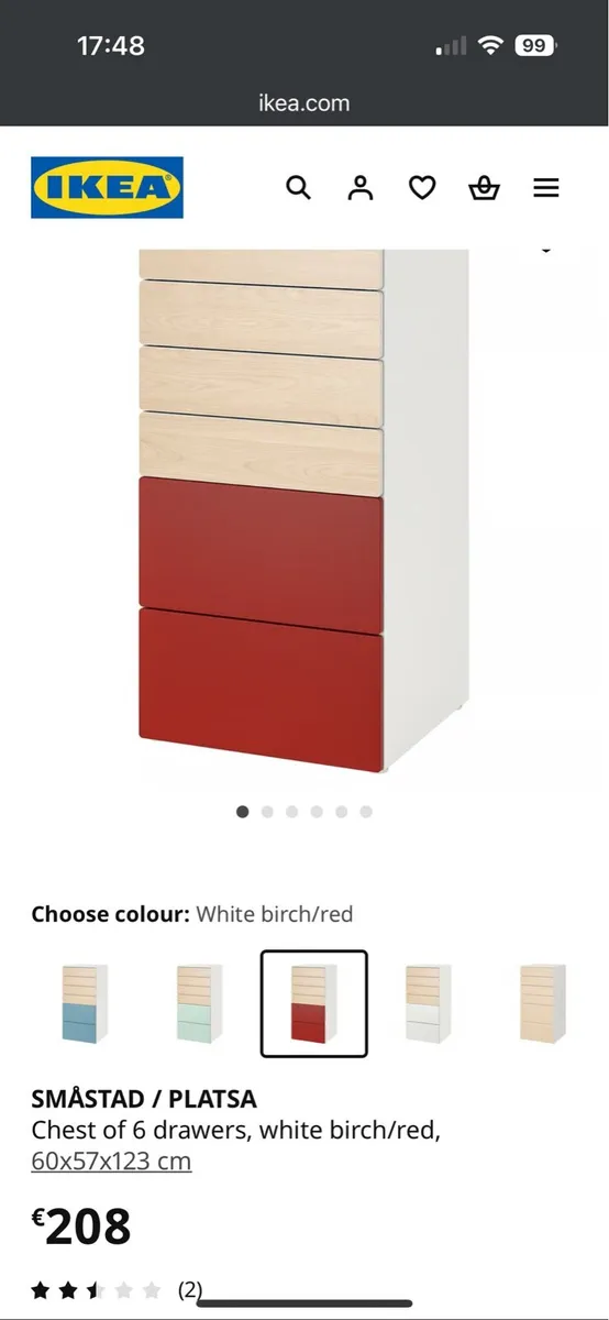 Chest of 6 drawers - Image 2