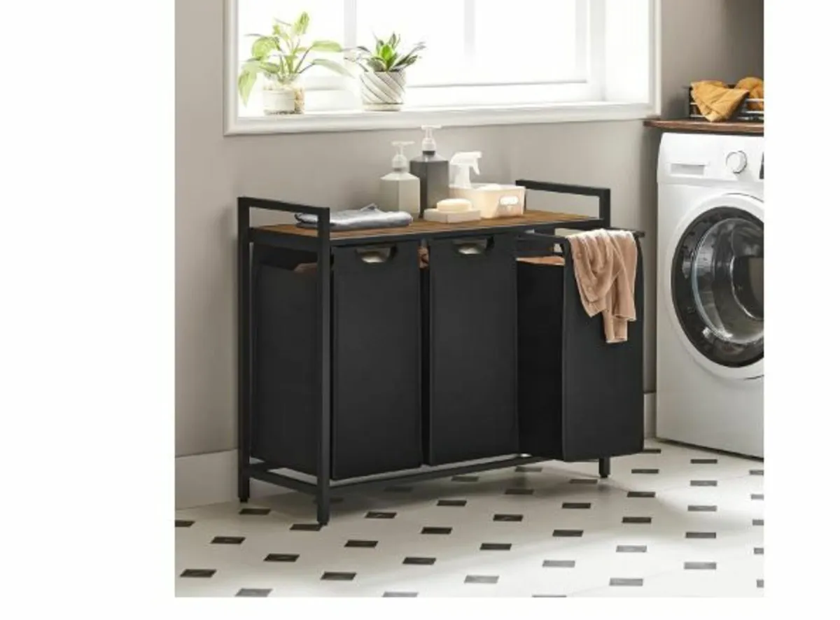 Laundry Basket, 3 Compartments - Image 2