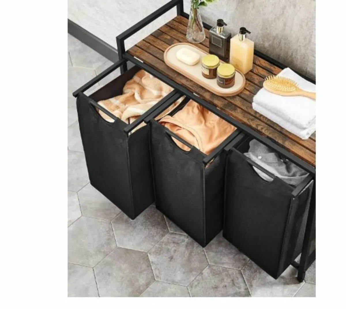 Laundry Basket, 3 Compartments - Image 4