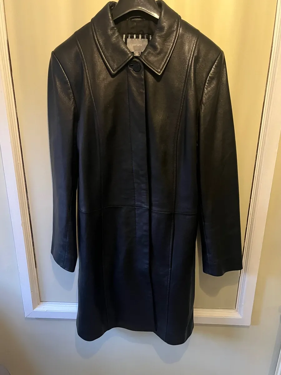 Marks & Spencer real leather coat - Image 1