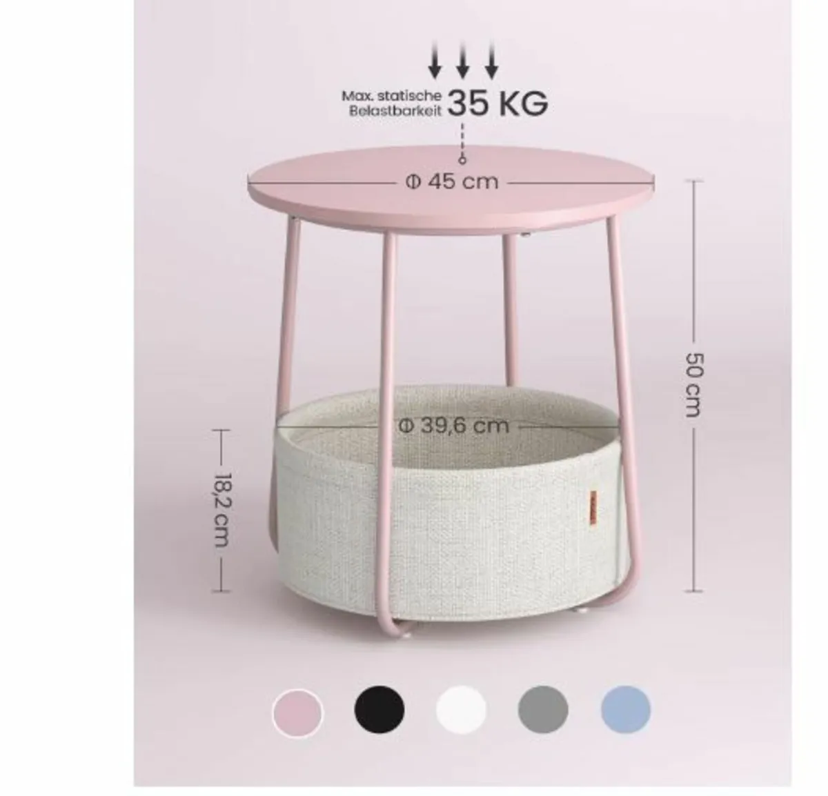 Round Side Table, Small Coffee Table, Living Room - Image 3