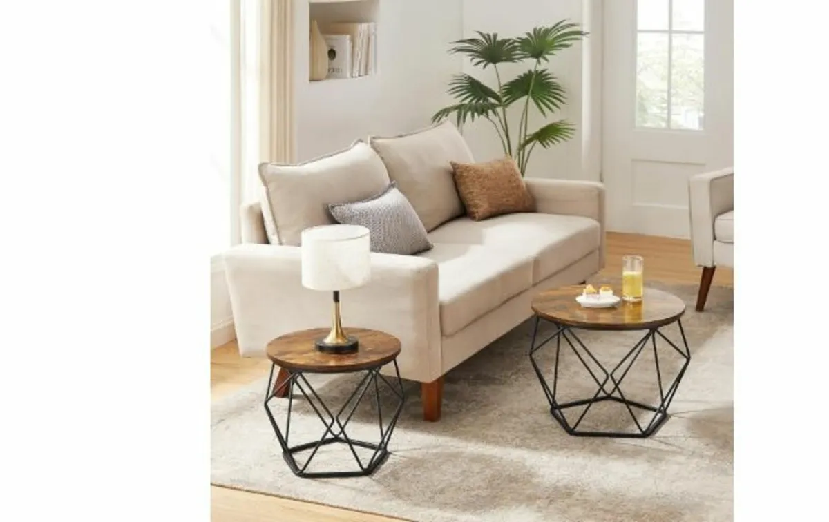 Round Coffee Table, Set of 2 - Image 4