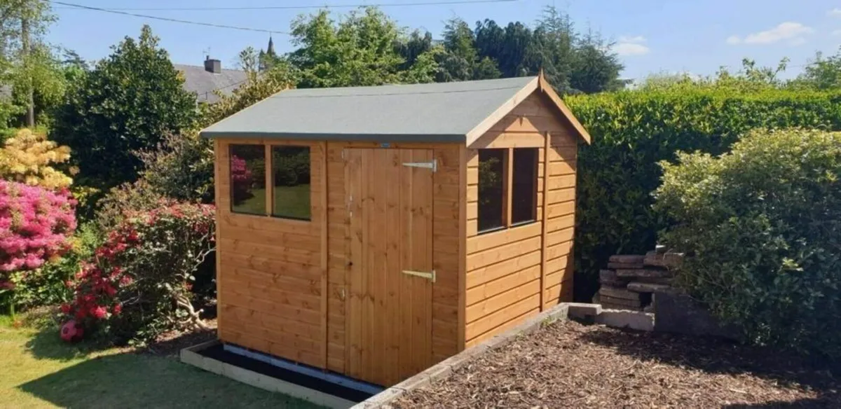 8×6 Deluxe T&G Apex Timber Garden Shed – Free Deli - Image 1