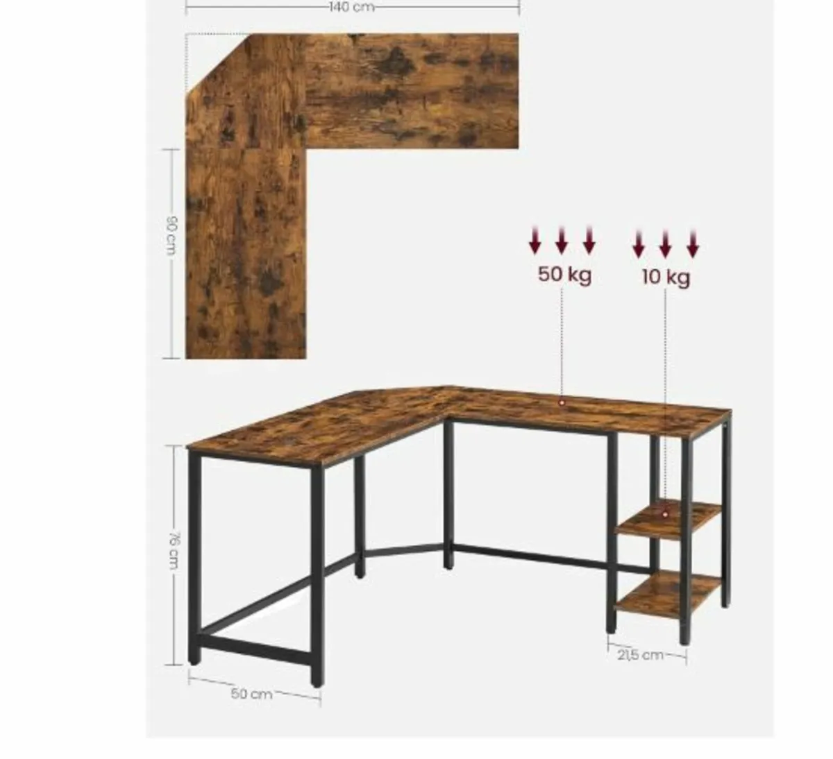 L-Shaped Computer Desk, Corner Desk - Image 1