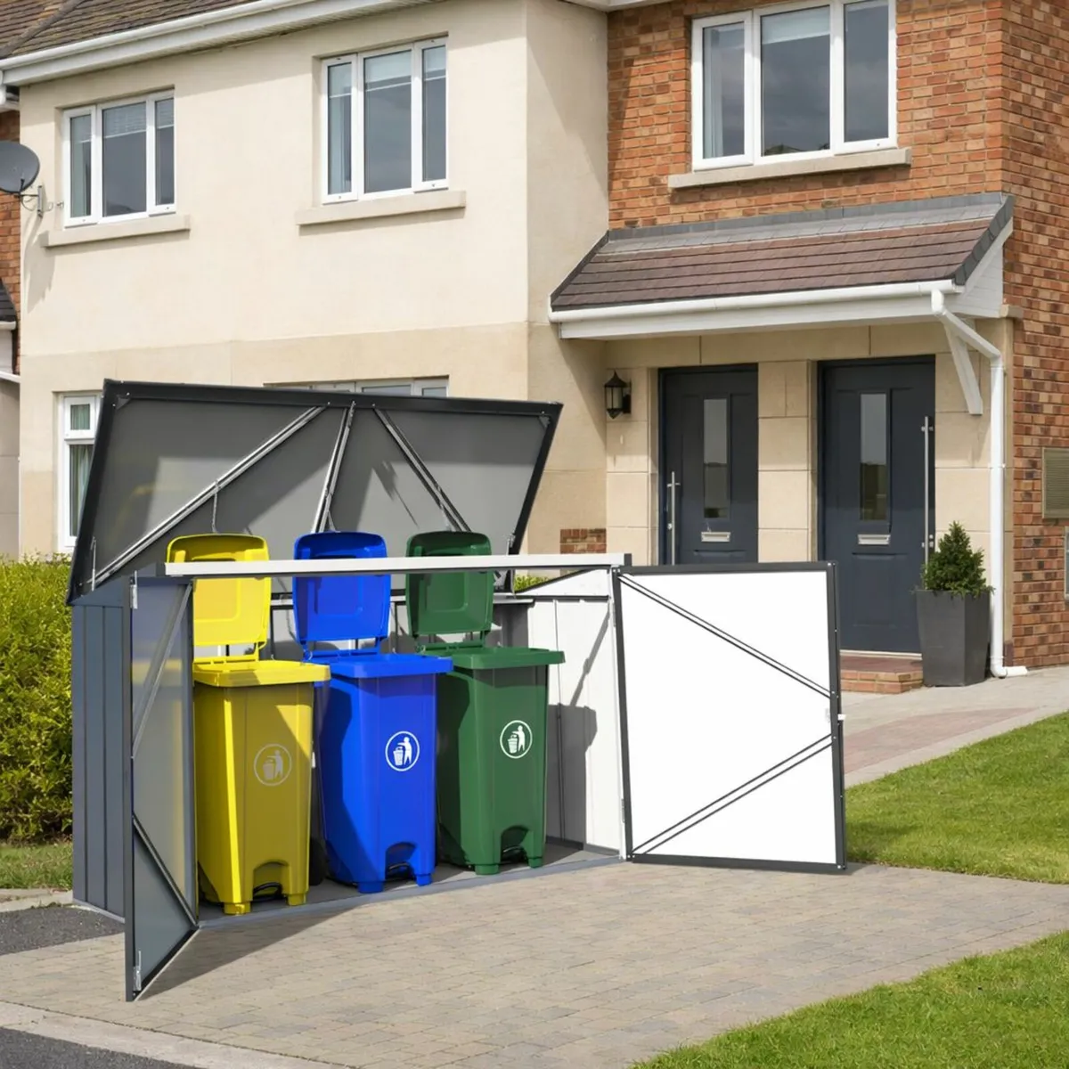 7×3 Steel Storage Shed – 3 Wheelie Bins OR 2 Bikes - Image 4