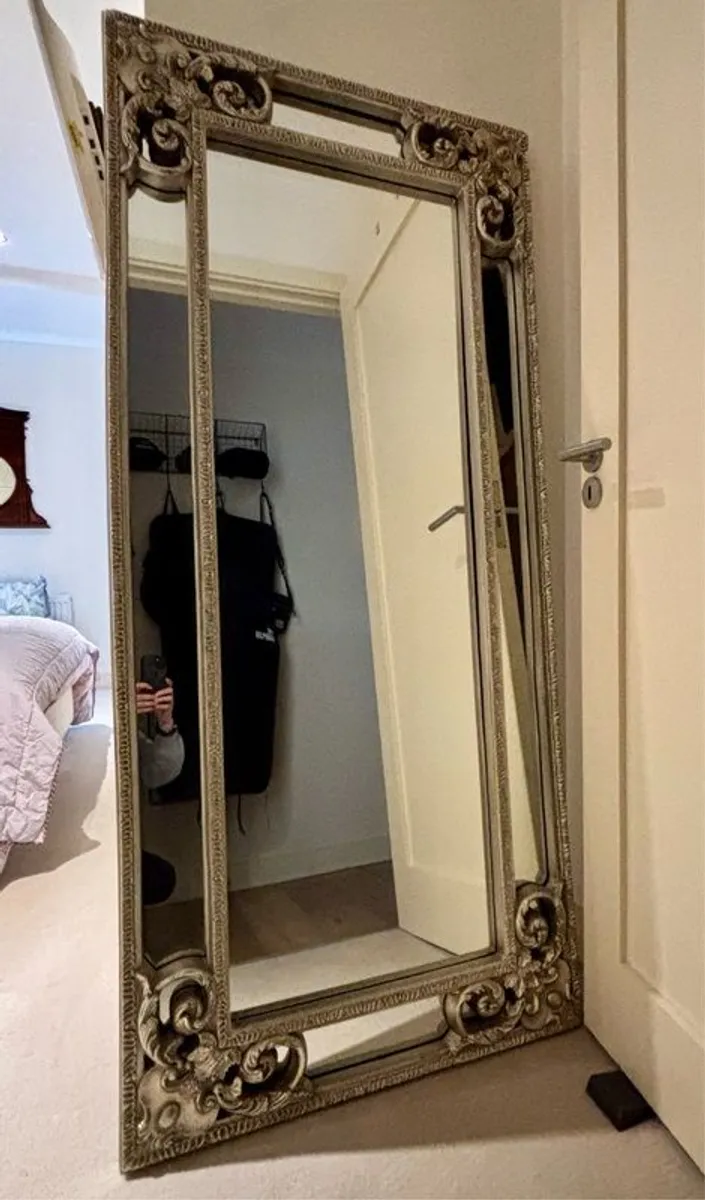 Full Length Silver Framed Mirror - reduced price - Image 2