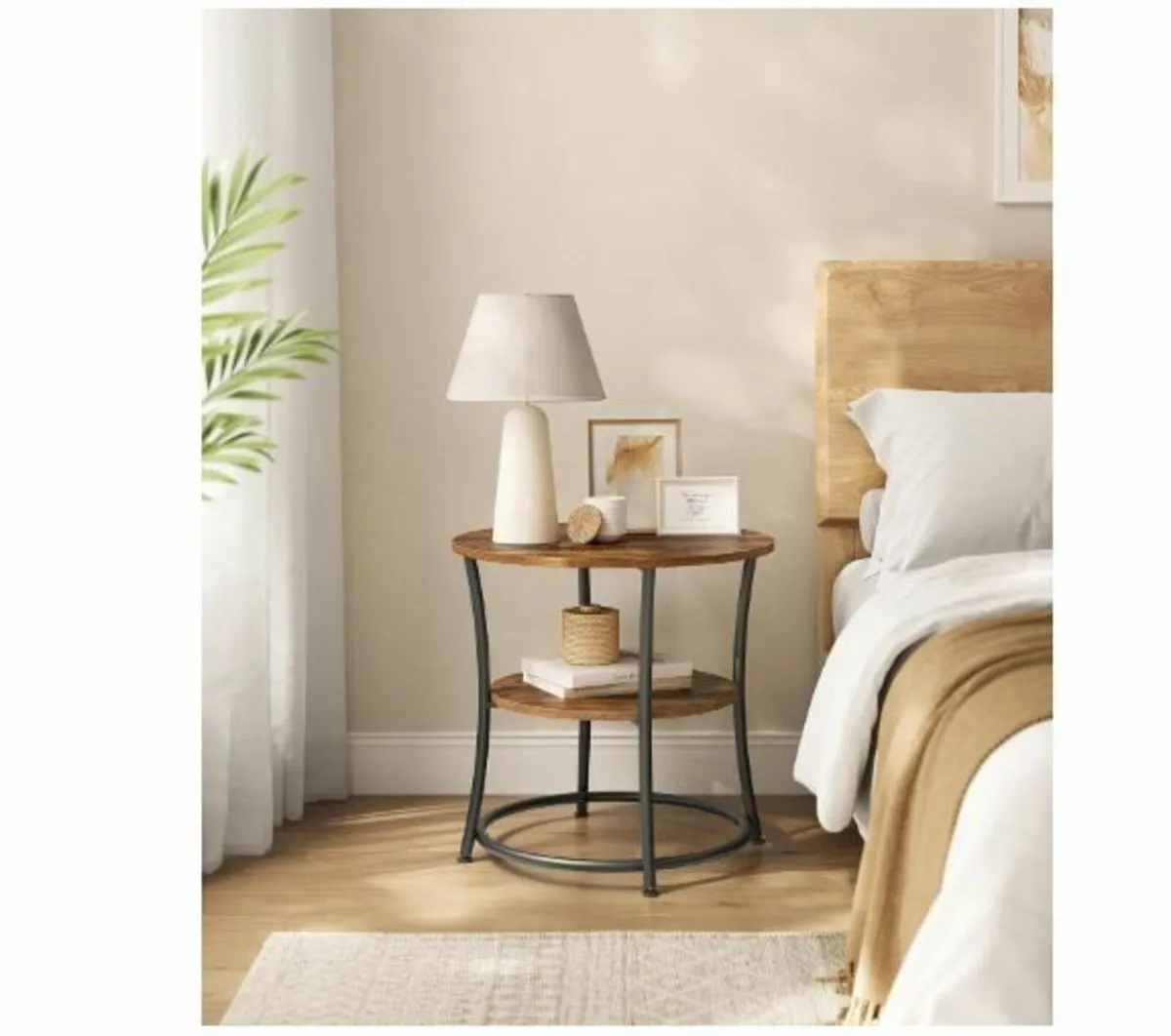 round side table with 2 shelves - Image 4